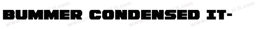 Bummer Condensed It字体转换